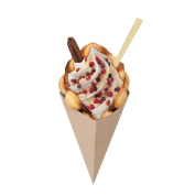 Bubble Wafel Cheesecake Framboos,Soft Ice Corner,Angelo,Good Choice;5,95